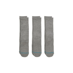 Meia Stance Casual Icon Pack Grey Heather