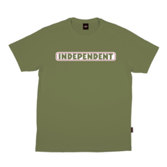 Camiseta da marca Independent Bar Logo Green 100% algodão com estampa em silk localizada na frente