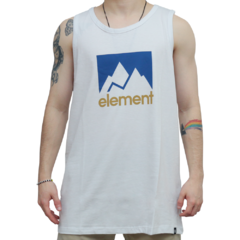 Camiseta regata de skate da marca Element confeccionada em 100% algodão em malha na cor branca. Possuí estampa em silk.