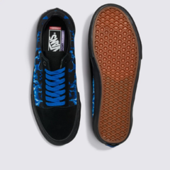 Tênis Vans Skate Old Skool Flame Black/Blue na internet