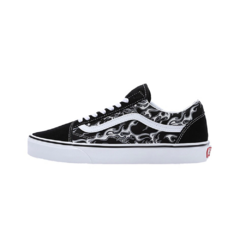 Tênis Vans Old Skool Flame Skull Black True White - comprar online