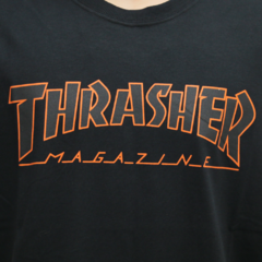 Camiseta Thrasher Outline Black Orange na internet