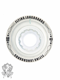 Roda para longboard da marca Flying Wheels. Possui 68mm de diâmetro e 83A na escala de dureza, indicada para quem procura estabilidade. Produto importado.