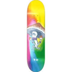 Shape de skate da marca Posso. Shape de Marfim da marca de skate posso multicolorido com estampa de cogumelo. Lixa inclusa.