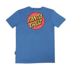 Camiseta Santa Cruz Mini Dot Azul. Confeccionada em 100% algodão. Possuí gola careca. Possuí mangas curtas.