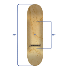 Shape Maple Santa Cruz Screaming Hand Raw Wood 9.0" - Ratus Skate Shop