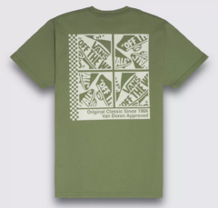 Camiseta Vans Tech Box Green. Confeccionada em 100% algodão. Camiseta de manga curta. Gola canelada. Estama na frente e nas costas.