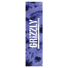 Lixa Grizzly Tie-Dye Purple. Lixa de skate importada. Possui logo da marca em branco, contrastando com fundo preto e roxo feito com manchas tie-dye.