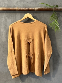 Sweater Basic Moño Camel