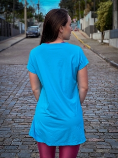 Camiseta Long - Azul na internet