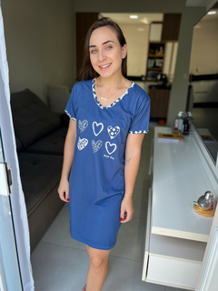 Camisola Corações - Azul - loja online