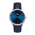 Relógio Minimalista Azul Pulseira de Couro Riverdale Blue Silver 40mm