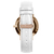 Relógio Feminino Branco Pulseira De Couro Queens Rosé Gold 40mm - loja online
