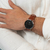 Relógio Masculino Marrom Pulseira de Couro Bronx Black Silver 40mm na internet