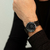 Relógio Minimalista Pulseira Preta Houston Silver 40mm na internet