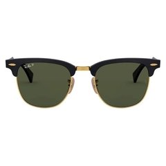 Óculos de Sol Clubmaster Preto Lentes Verdes