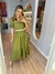Vestido em tricoline - Verde oliva - comprar online