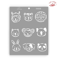 STENCIL ANIMALES ZOO STNB030I