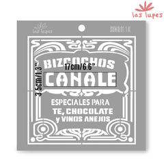 STENCIL BIZCOCHOS CANALE CUADRADO STND111 - comprar online