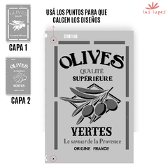 STENCIL STND0114M olives DOBLE REGISTRO CODIFICADO X 5 UND on internet