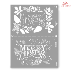 STENCIL STNG053M Merry Christmas NAVIDAD DOBLE REGISTRO - comprar online