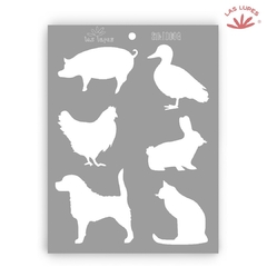 STENCIL ANIMALES GRANJA STNI009G