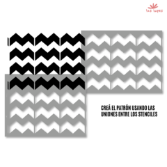 DECO STENCIL ZIGZAG GRUESO STNL051S CODIFICADO X 5 UND on internet