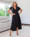 Vestido Regina Longuete Envelope Viscolinho PRETO