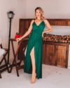 Vestido Envelope Longo Lili Militar