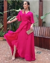 Vestido Tati Envelope Longo Pink