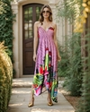 vestido lenço com ponta indiano alcinha lilás