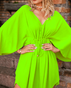Vestido Kimono Verde Lima