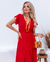 Vestido Envelope Midi Yara Vermelho