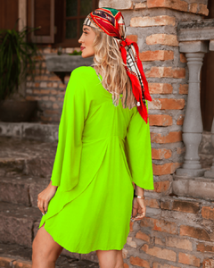 Vestido Kimono Verde Lima