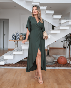 Vestido Envelope Longo Jane Militar