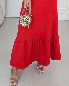 Vestido Livia Linho Vermelho