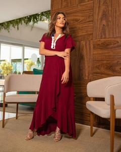 Vestido YARA envelope Midi Bordô