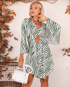 Vestido Kimono Suzy ZEBRA VERDE