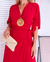 Vestido Envelope Longo Jane Liso Vermelho