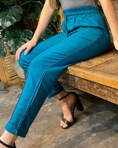 Calça Jogger Linho Florinda PETRÓLEO