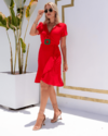 Vestido Envelope Paty Curto Vermelho