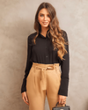 Camisa Sabrina Viscolinho PRETO