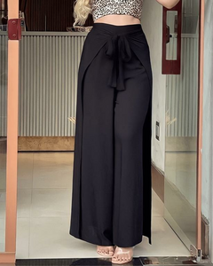 Calça pantalona envelope preta 2025