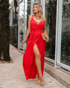 Vestido sales vermelho alcinha