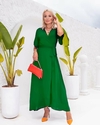 Vestido Tati Envelope Longo Verde Bandeira