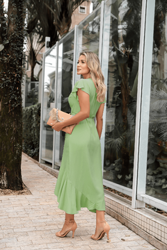 Vestido YARA envelope Midi MENTA