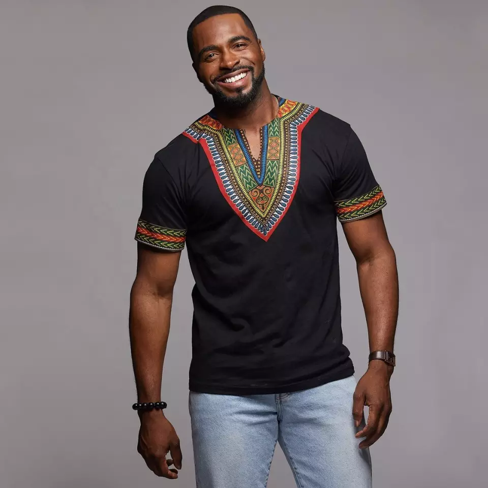Camiseta africana,bata africana