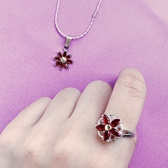 Combo: 3 Joyas Flor con Piedra Nº1 - comprar online