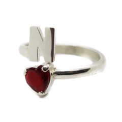 Anillo Inicial con Piedra Corazón - comprar online