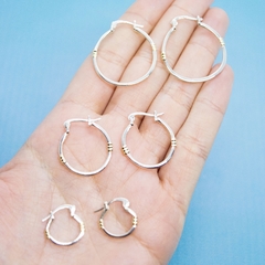 Combo: 3 Argollas con Oro - Adára Fábrica de Joyas